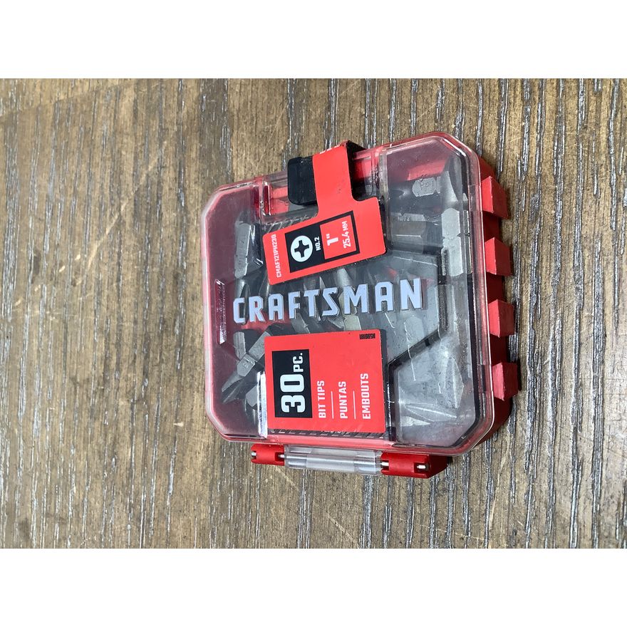 Craftsman 30pc 1" Bit Tips #2 in Storage Case