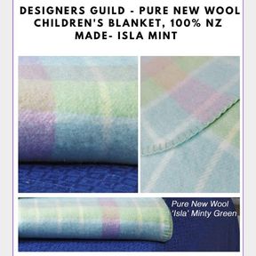 DESIGNER'S GUILD PURE NEW WOOL CHILDREN'S BLANKET