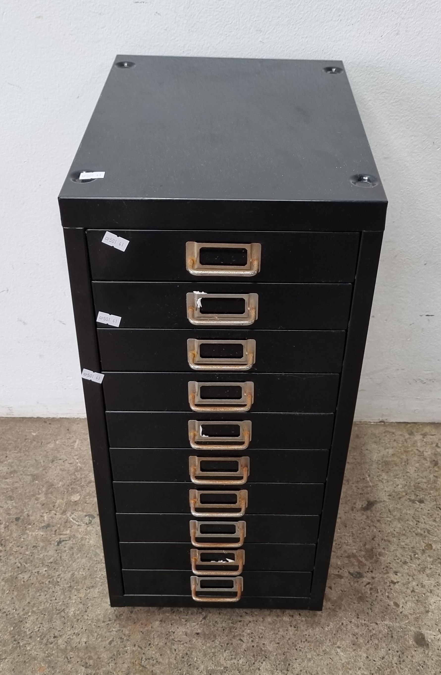 A 10 Drawer Industrial Style Set Of Drawers