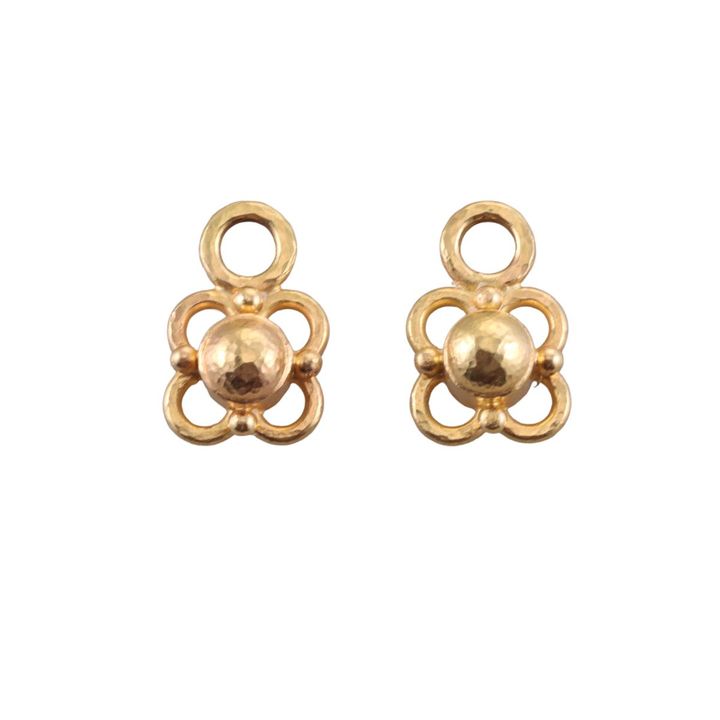Elizabeth Locke 19k Gold Earring Pendants Charms