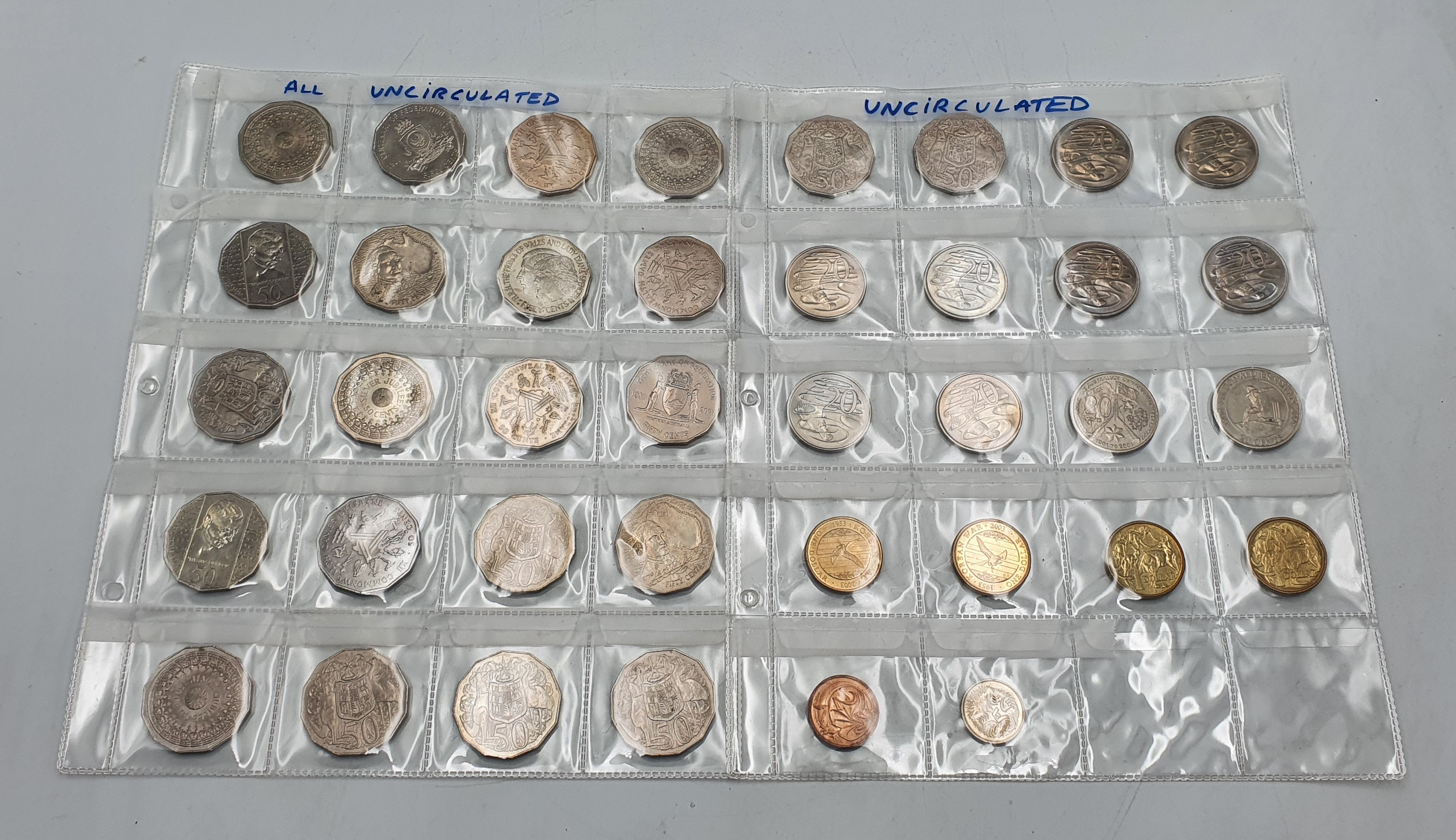 316 · A COLLECTION OF UNCIRCULATED AUSTRALIAN COINS