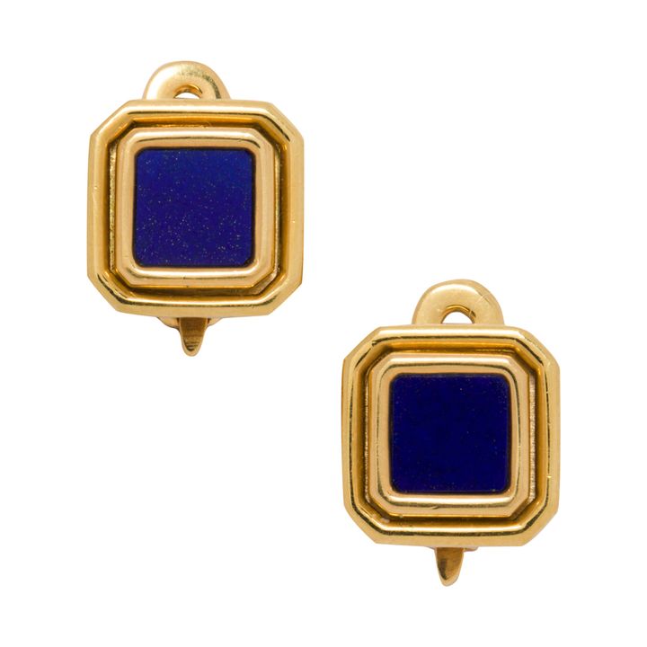 Gumps, a pair of lapis and 14k buttons