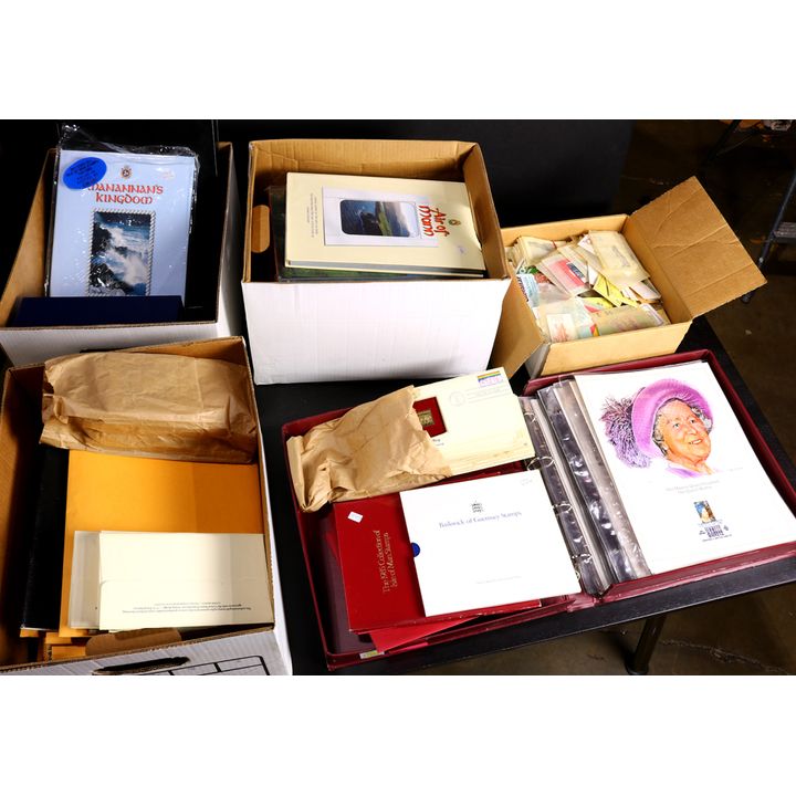 Five boxes of predominantly Great Britain material, including stamps, first day covers, ephemera