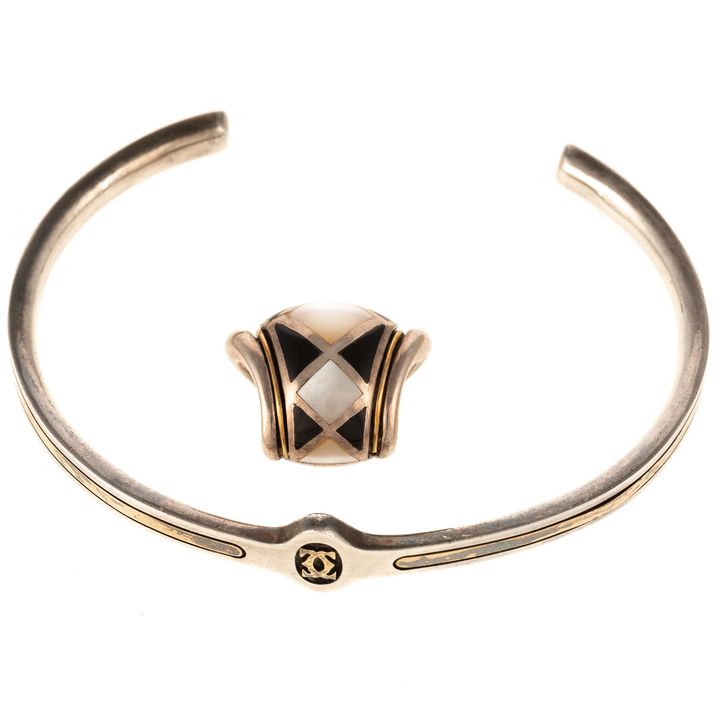 A Vintage Cartier Cuff & Asch Grossbardt Pendant