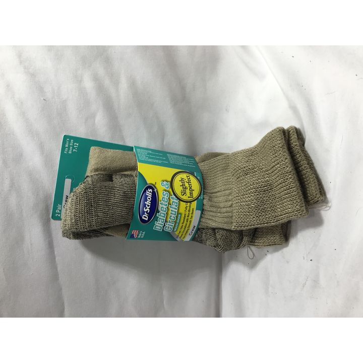 Dr. Scholls Diabetes & Circulatory Health Socks 2pr Tan Shoe Size: 7-12