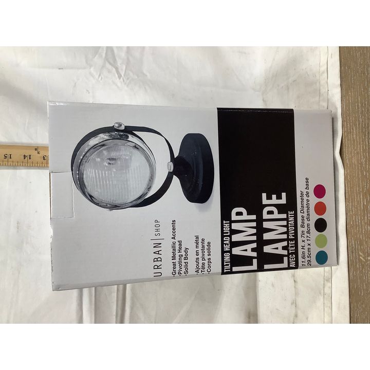 Urban Shop Tilting Head Light Lamp 11.6"H x 7" Bade Diameter