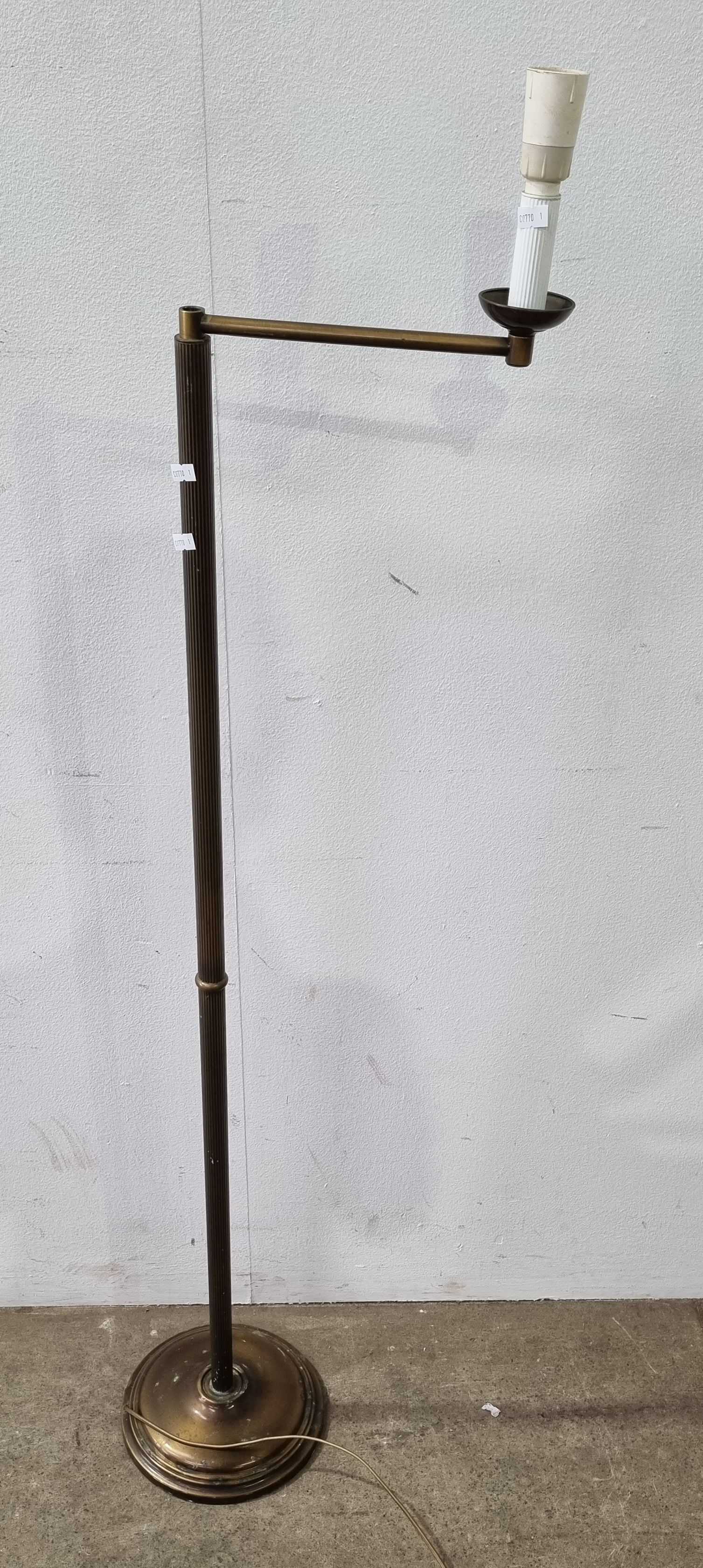 A Brass Standard Lamp