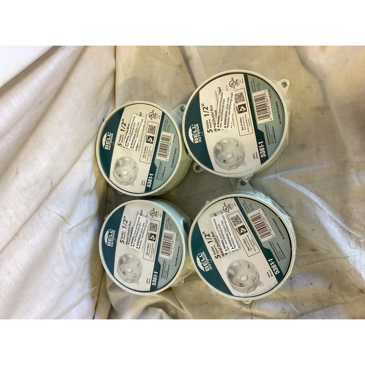 Buying (4) Bell Outdoor Metal Outlet Box Weatherproof Location (5 Holes, 1/2'') White