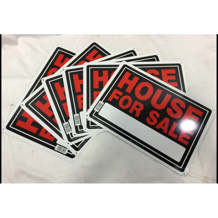 BUYING (6) "House For Sale" 10"x14" Metal Signs