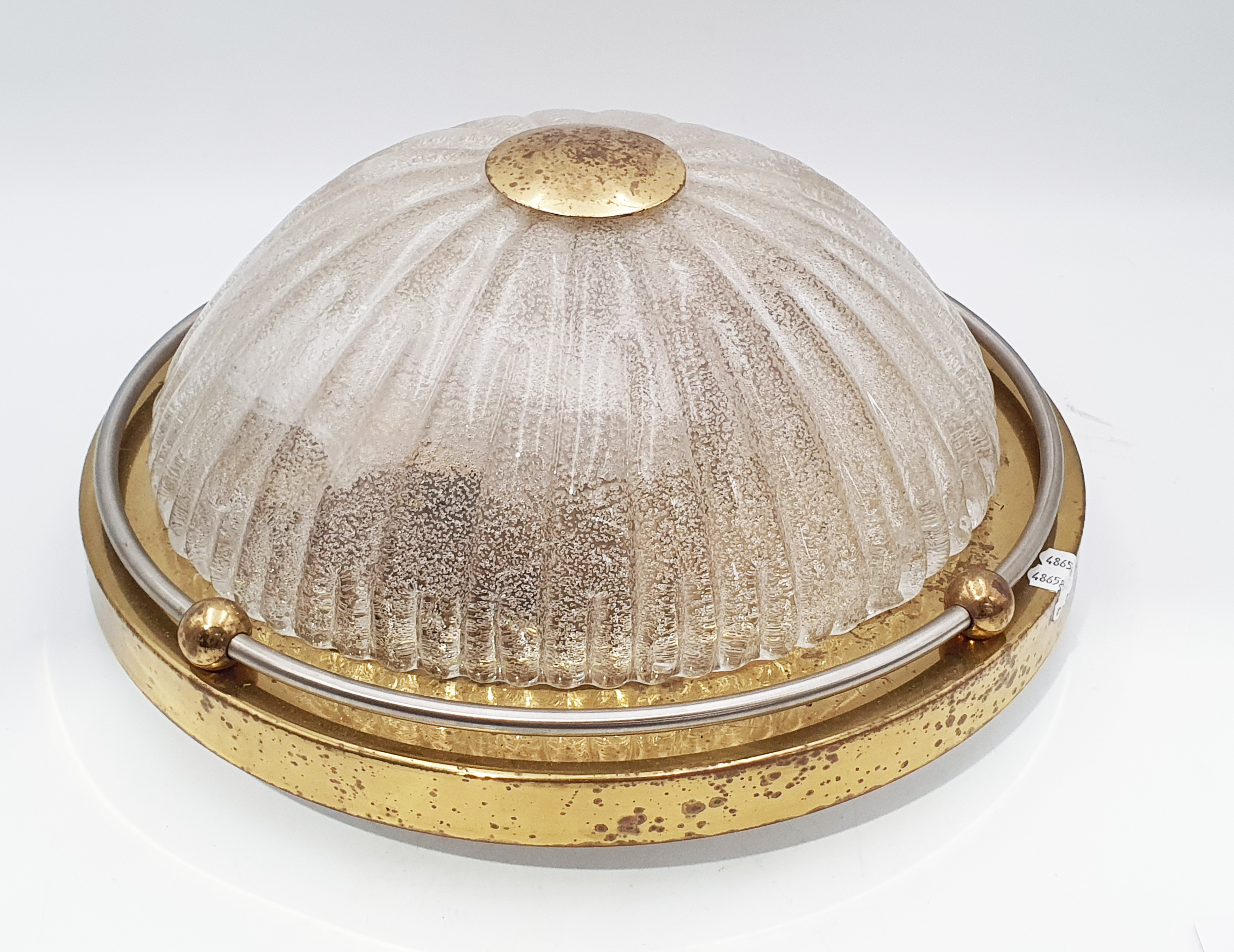 A Vintage Glass Flush Mounted Light