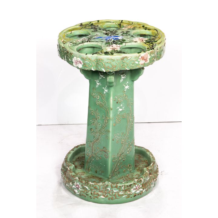 Japanese celadon glazed umbrella stand
