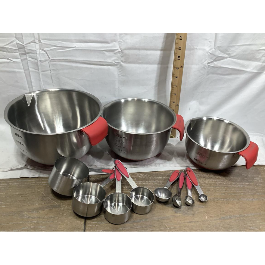 Home Needs 11pc Stainless Steel Kitchen Set w/ Soft Grip Handles