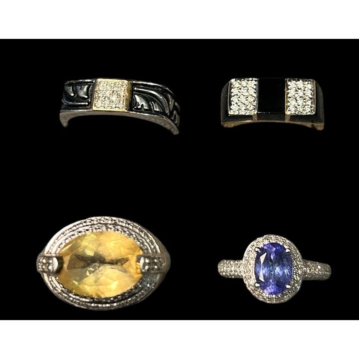 14K Gold, 14K White Gold, Sterling Silver & Diamond Rings
