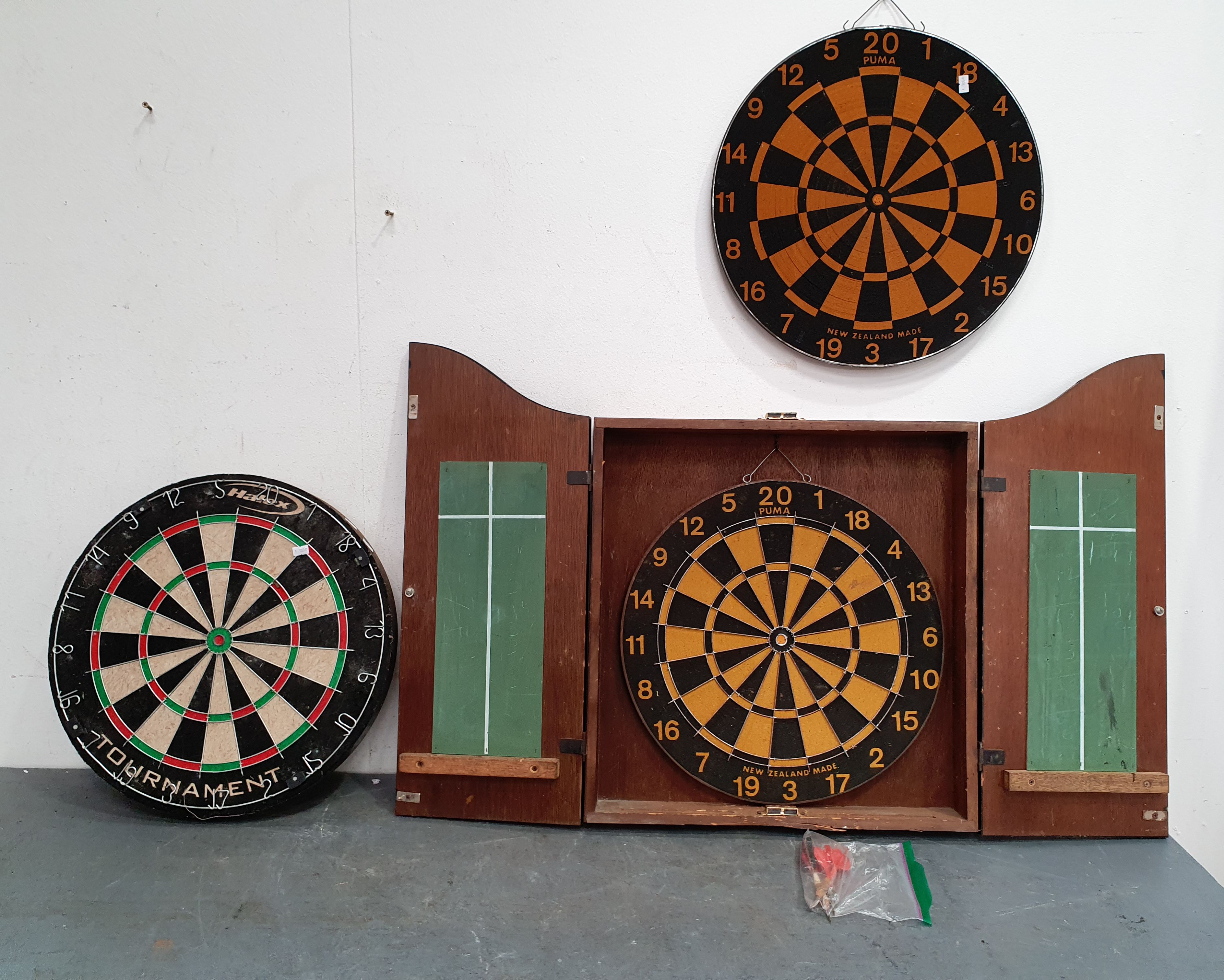 THREE VARIOUS DART BOARDS