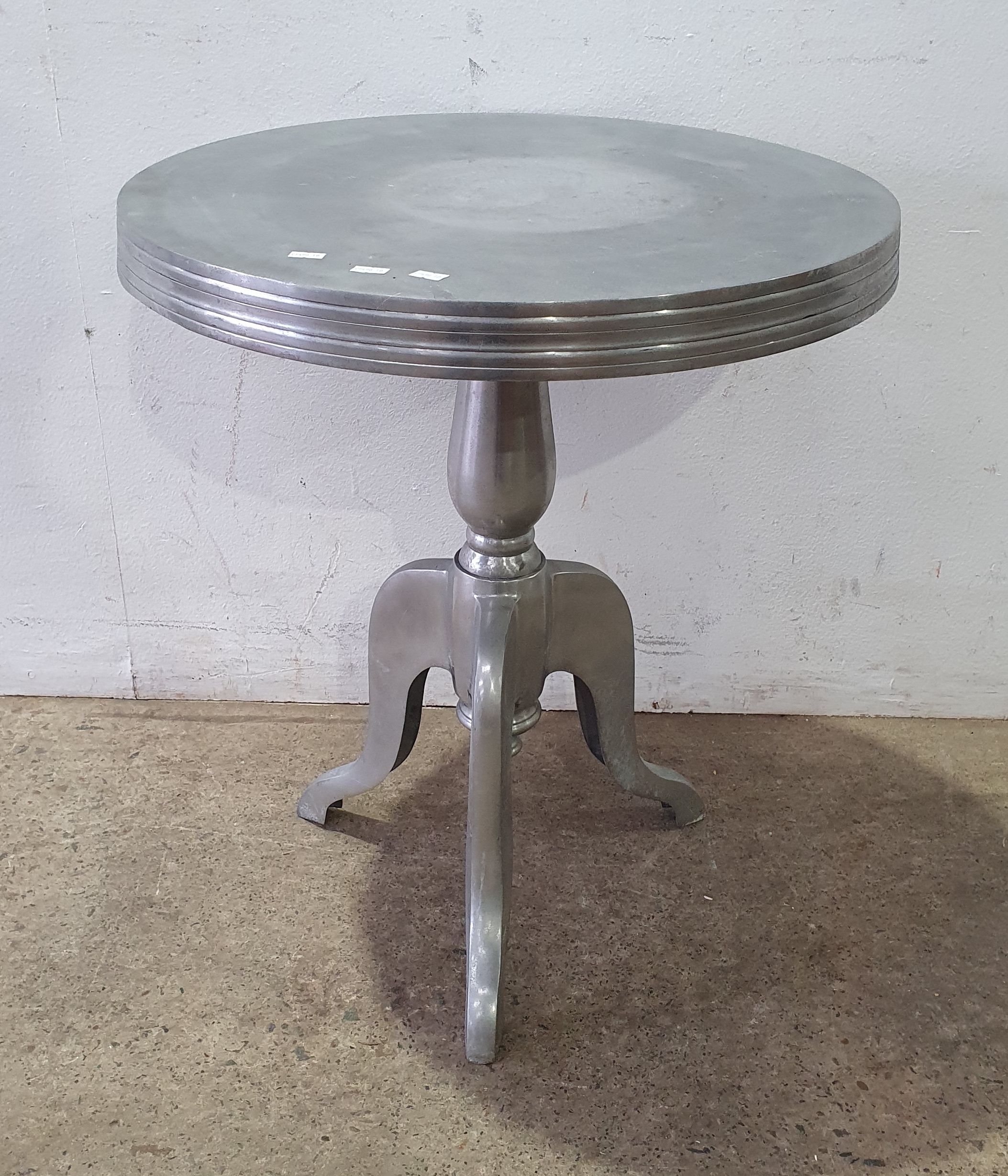 A Round Metal Side Table