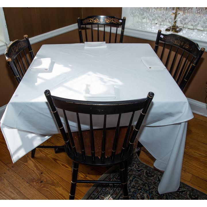 A Table & Four Hitchcock Chairs