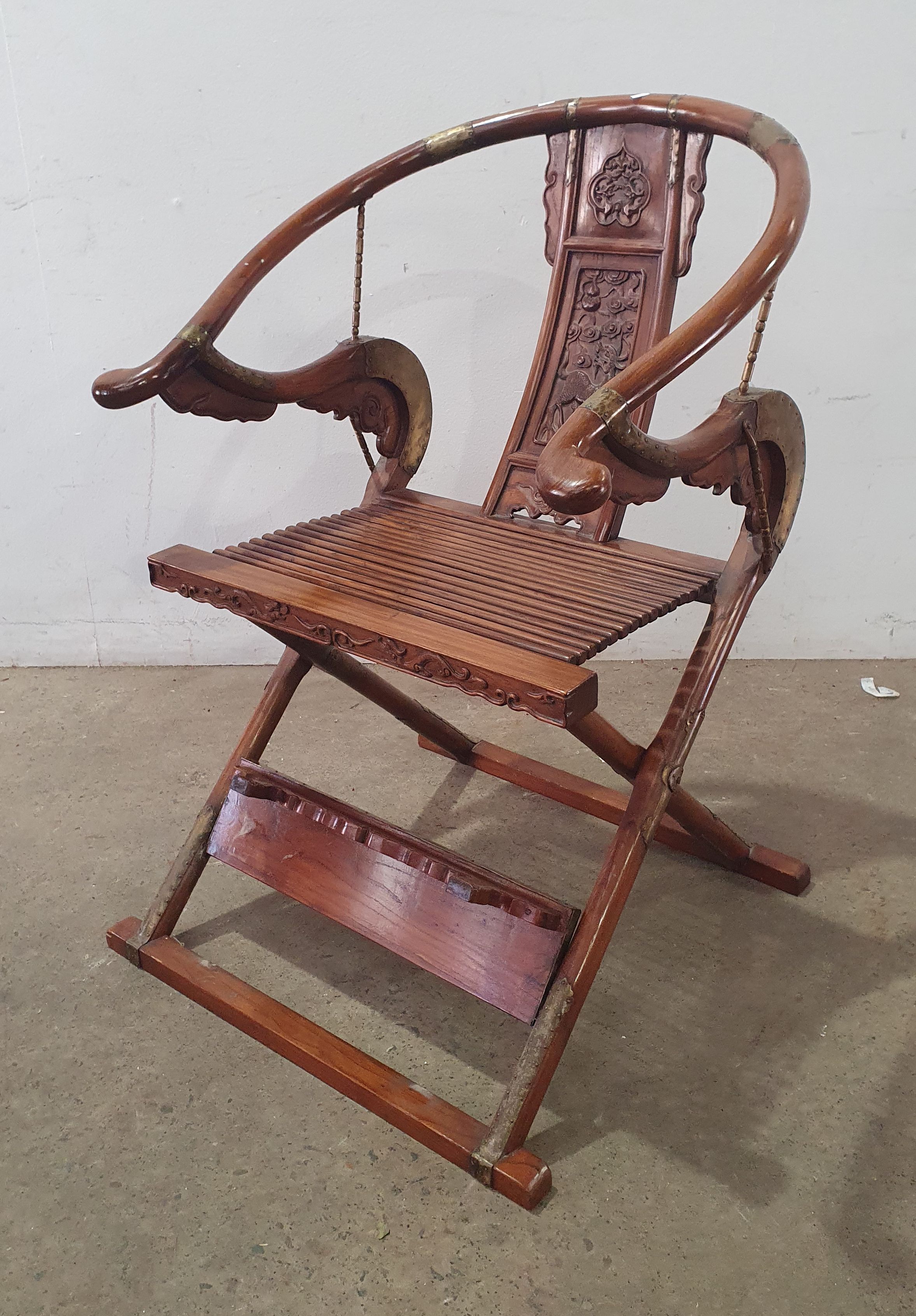 A Chinese Horseshoe-Back Armchair (Jiaoyi)