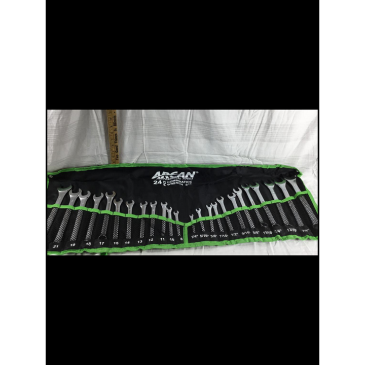 Arcan 24pc Standard & Metric Combination Wrench Set