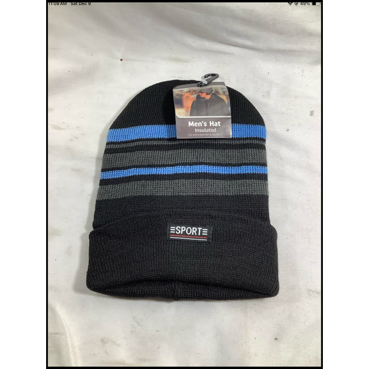 Heat Trendz Men's Hat Insulated Blue/Dark Gray/Black