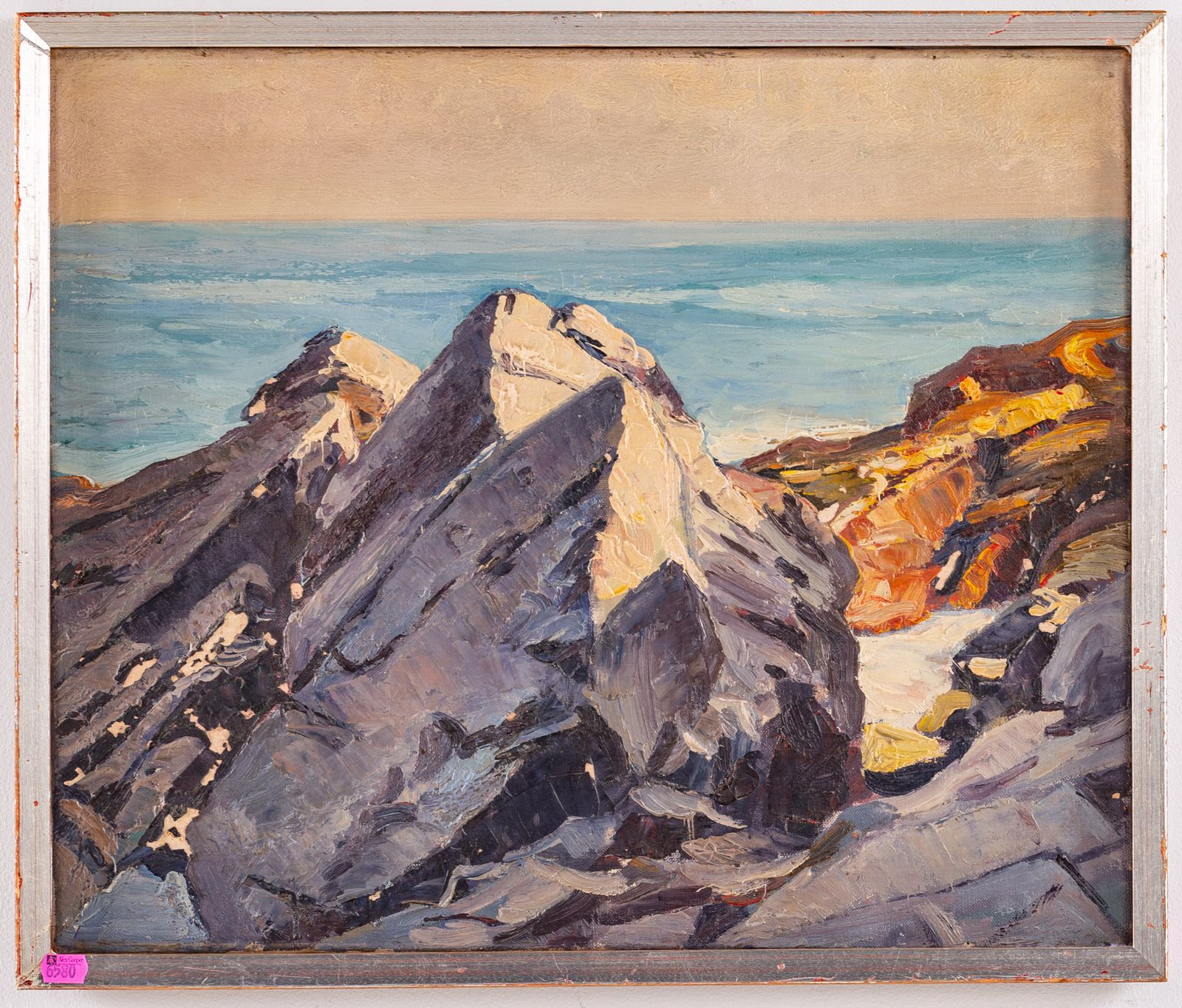 American School. Rocky Coastline, oil Alex Cooper Fine Art