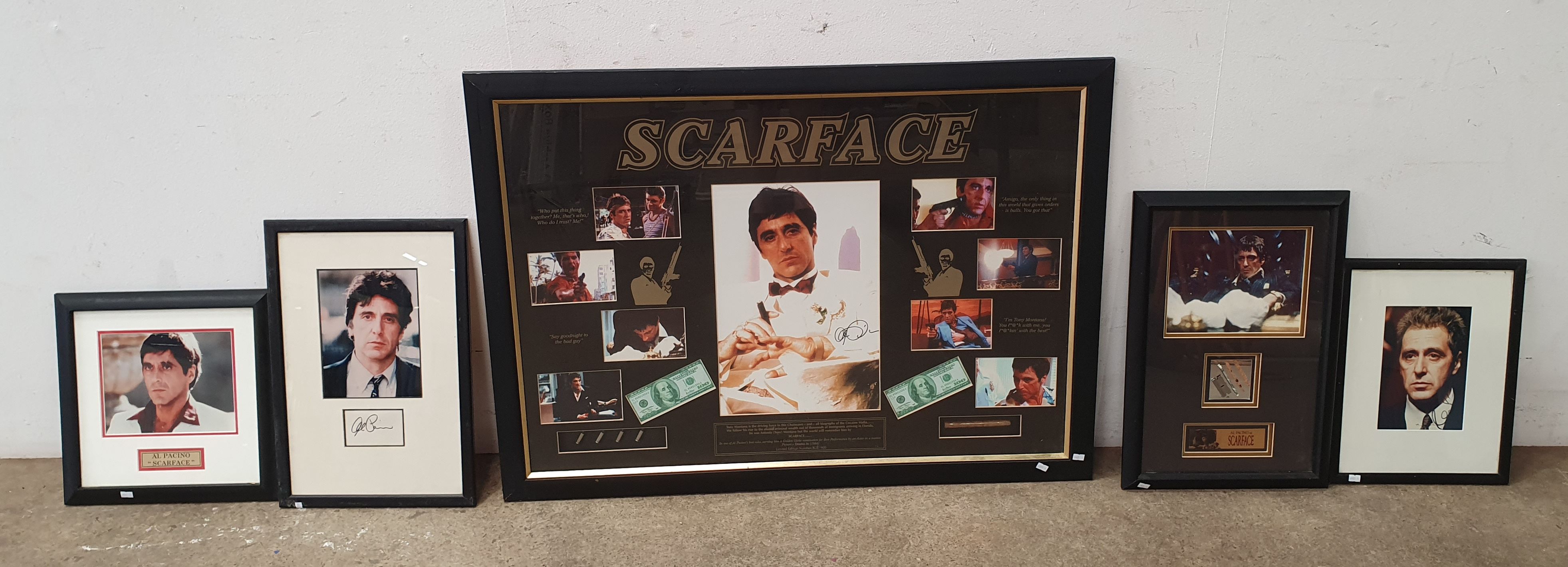 A GROUP OF SCARFACE FRAMED PHOTOGRAPHS