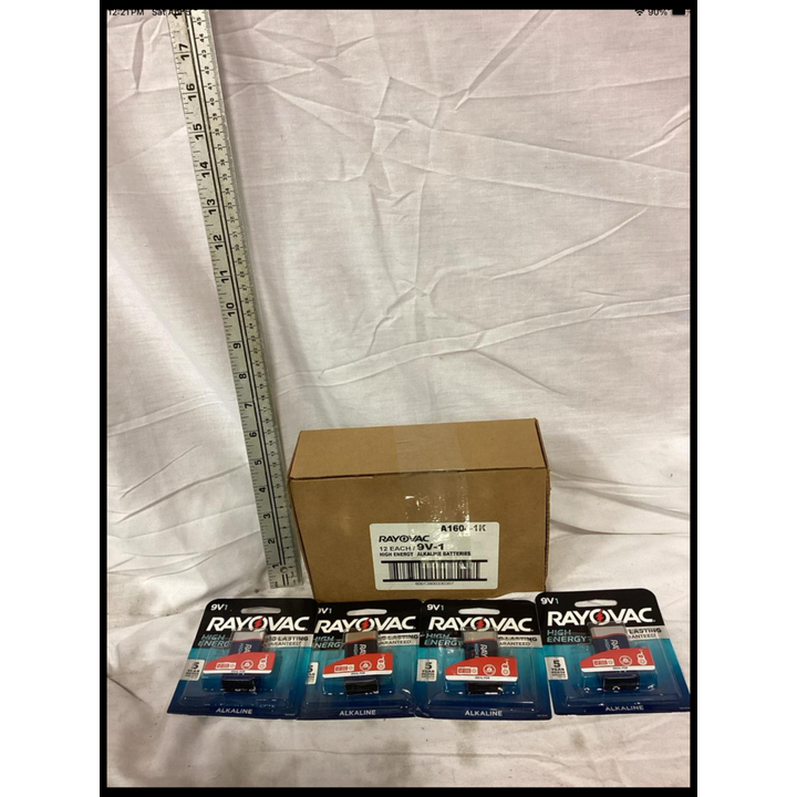 BUYING (12) Rayovac 9V1 High Energy Long Lasting Batteries
