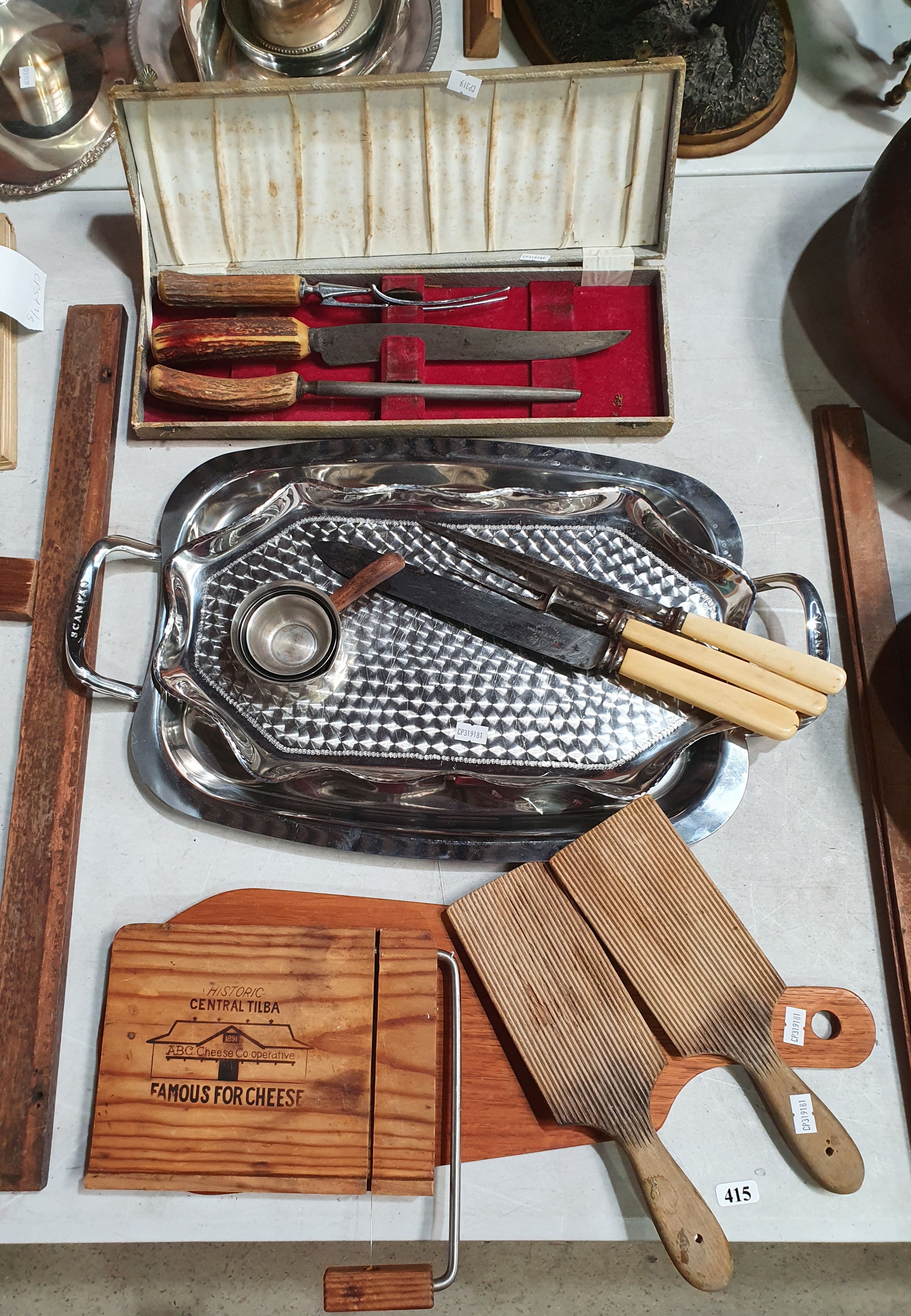 415 · A GROUP KITCHEN AND SERVING WARE ITEMS