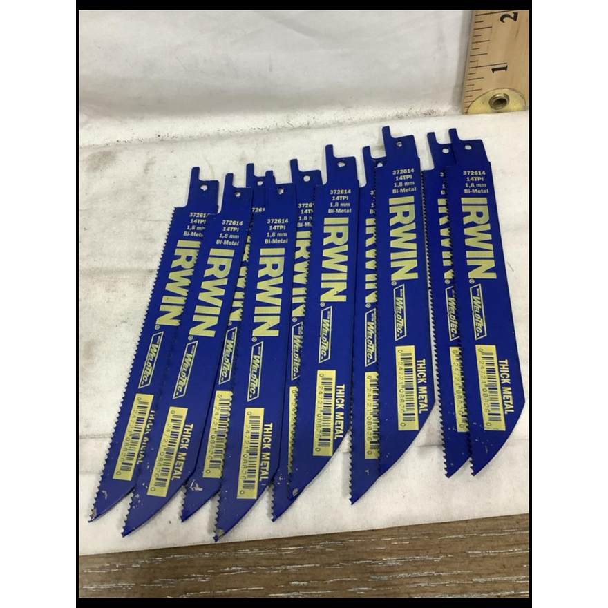 (10) Irwin Tools Metal Cutting Reciprocating Saw Blade 6" 14TPI (372614B10)