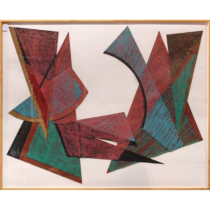 Mixed media collages, Laura Russell