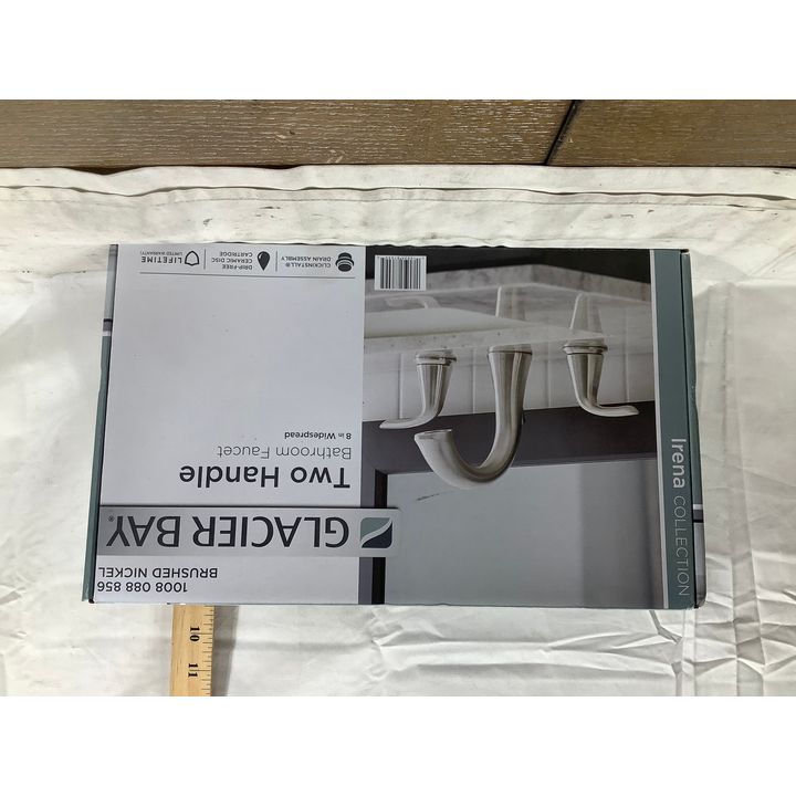 Glacier Bay Two Handle Bathroom faucet 8in Widespread (Brushed Nickel)