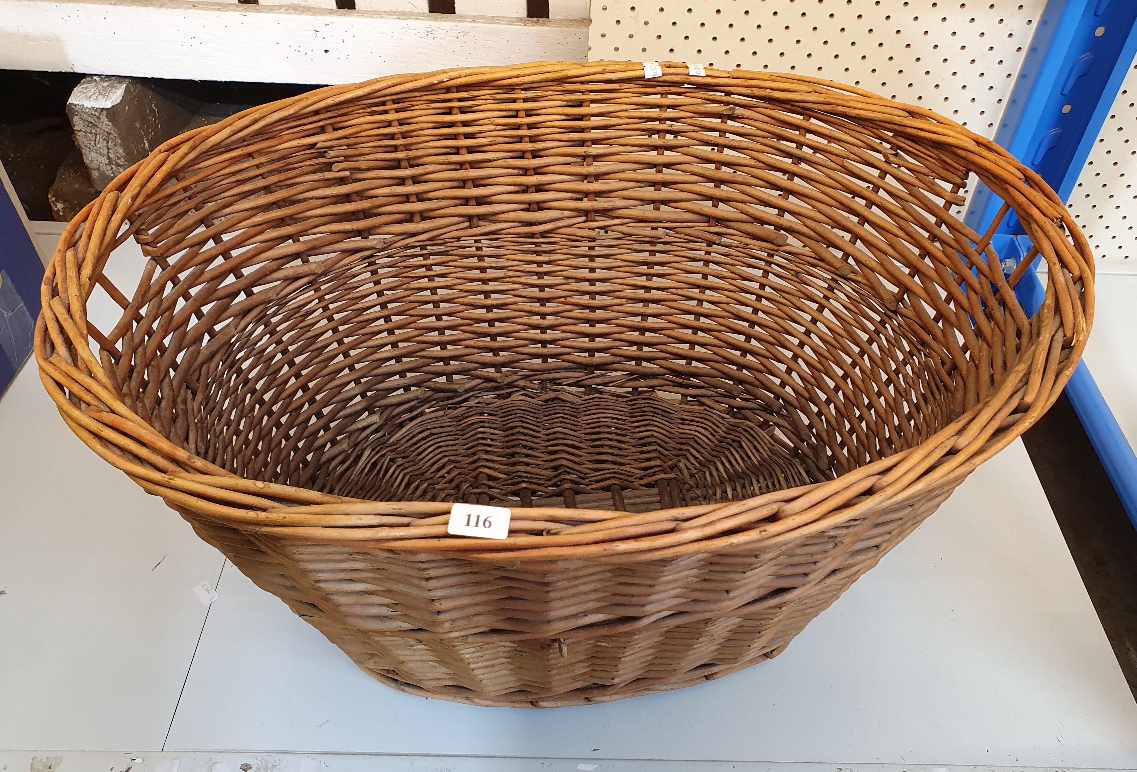A Wicker Laundry Basket
