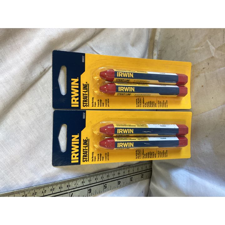 (2) Irwin Red Marking Crayon