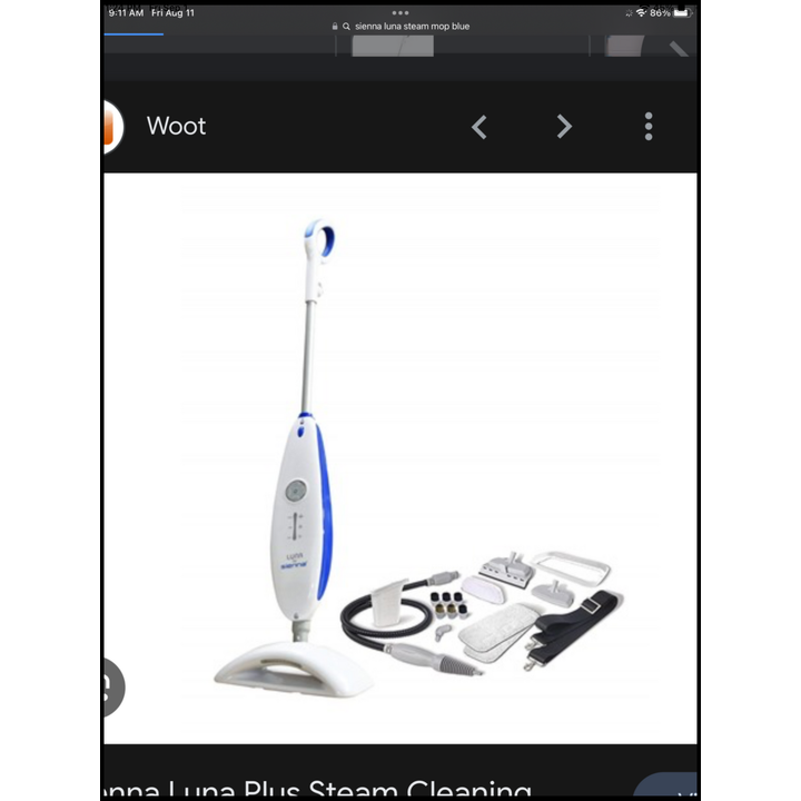 Sienna Luna Steam Blue Mop (Missing One Cloth Pad)