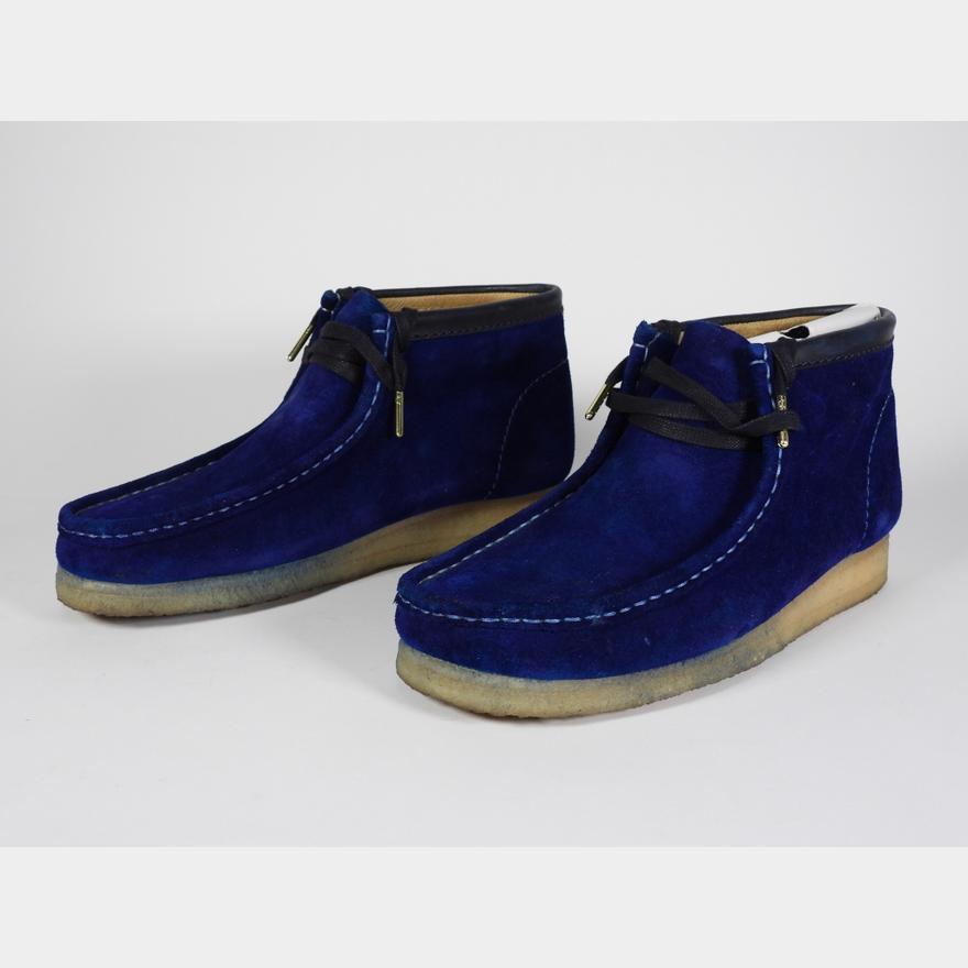 Clarks Wu-Wear Custom Royal Blue Wallabee Boots | Bruneau and Co.