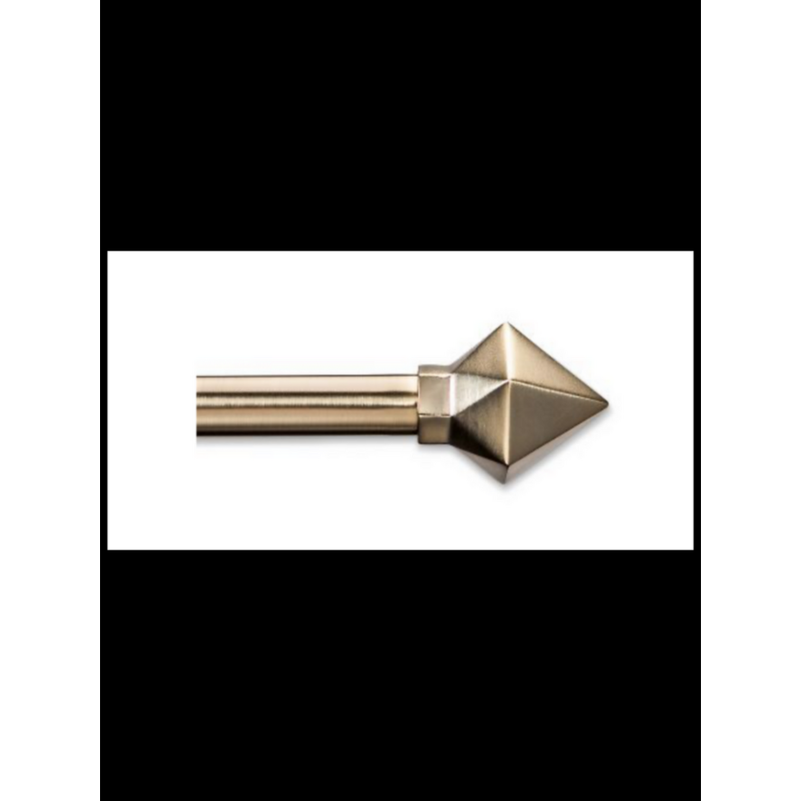Room Essentials Decorative Cafe Rod 48''-84'' (Brass Finish)