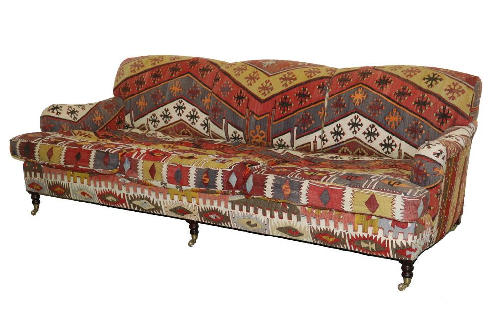 George Smith Kilim Upholstered Sofa, George Smith Sofa Auction