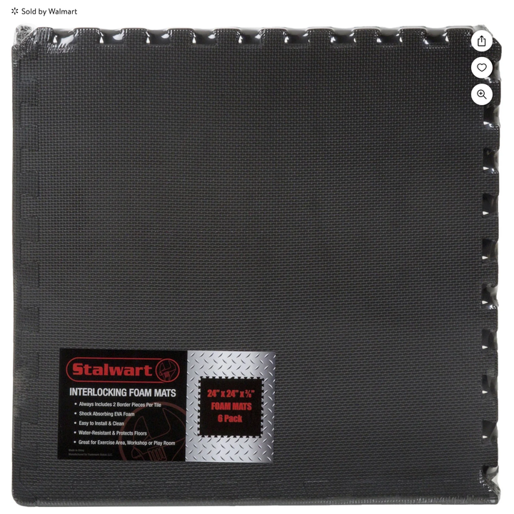 Stalwart Foam Mat Tiles 6pk 24sq Ft of Interlocking Pads