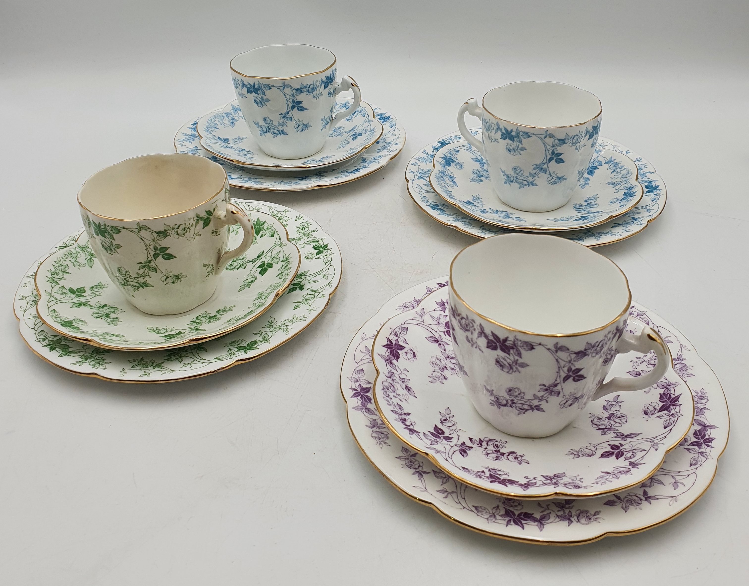 539 · FOUR WILEMAN & FOLEY TEA TRIOS