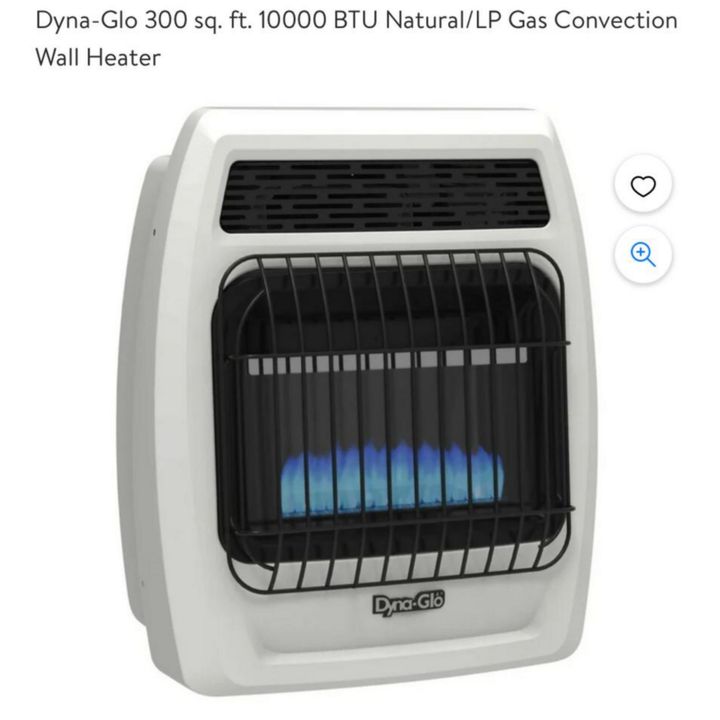 DynaGlo 10,000 BTU Natural/LP Gas Convection Wall Heater