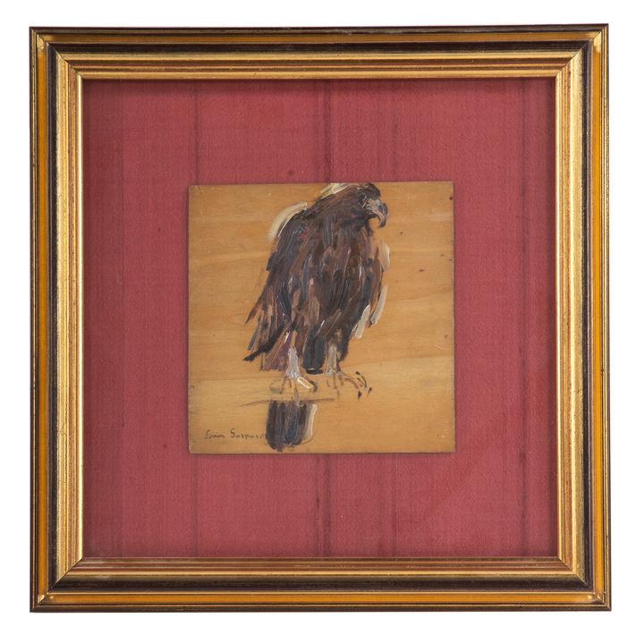 Leon Schulman Gaspard. Falcon, Oil on Board