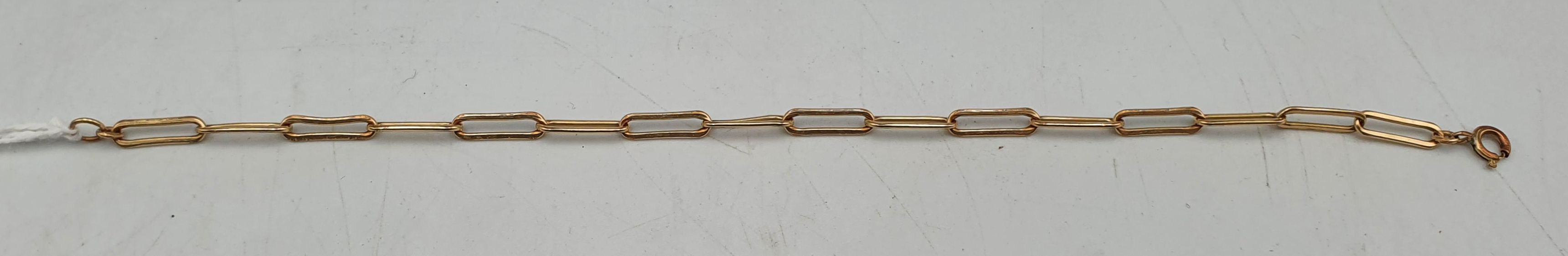 268 · A GOLD FILLED LONG-LINK BRACELET