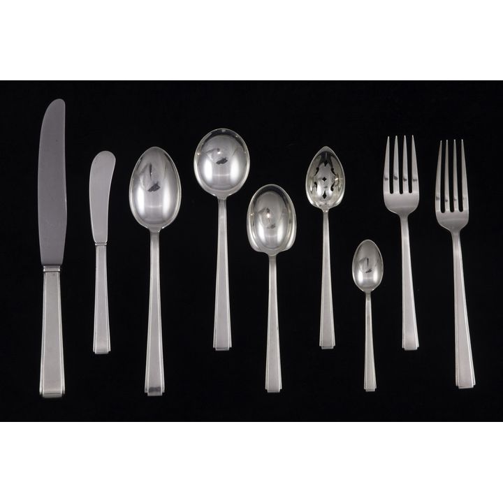 A (lot of 44) Lunt sterling flatware service