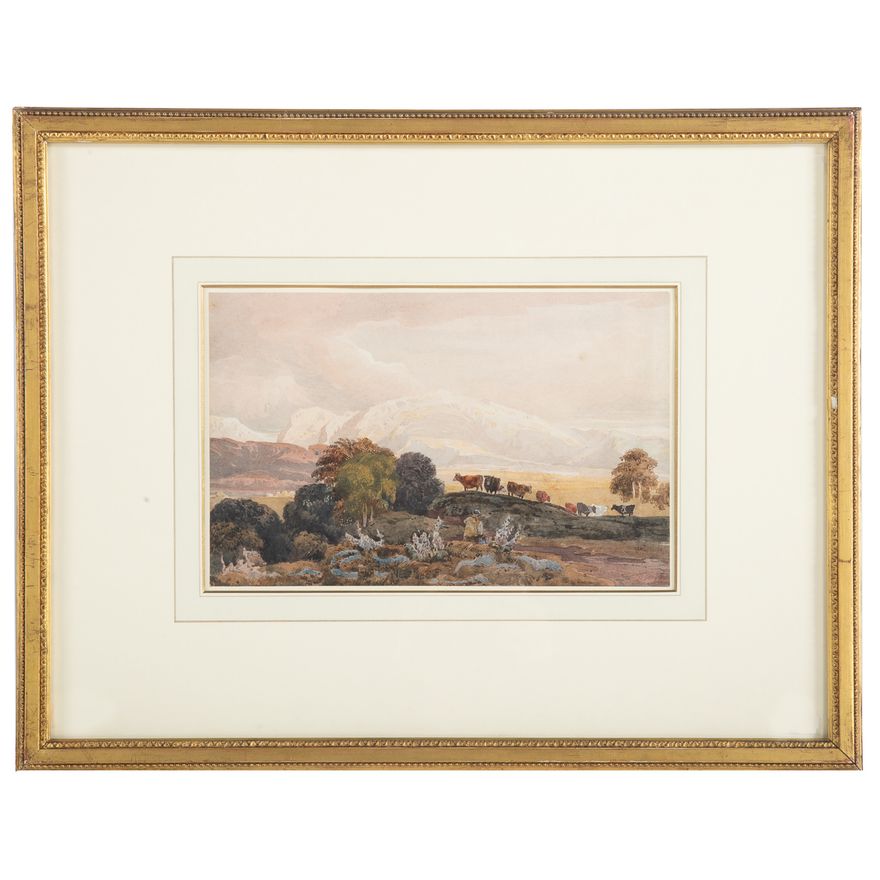 David Cox. "View In North Wales, Winter"