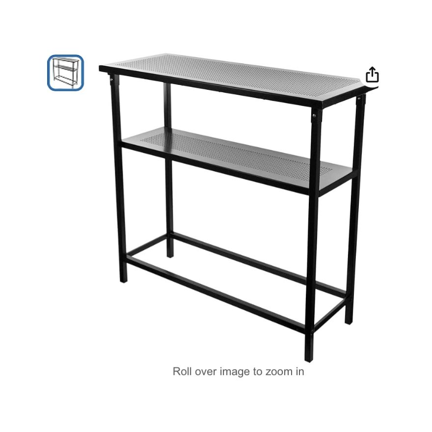 Deluxe Metal Portable Bar Table  39"W x 39"D x15"H - Black