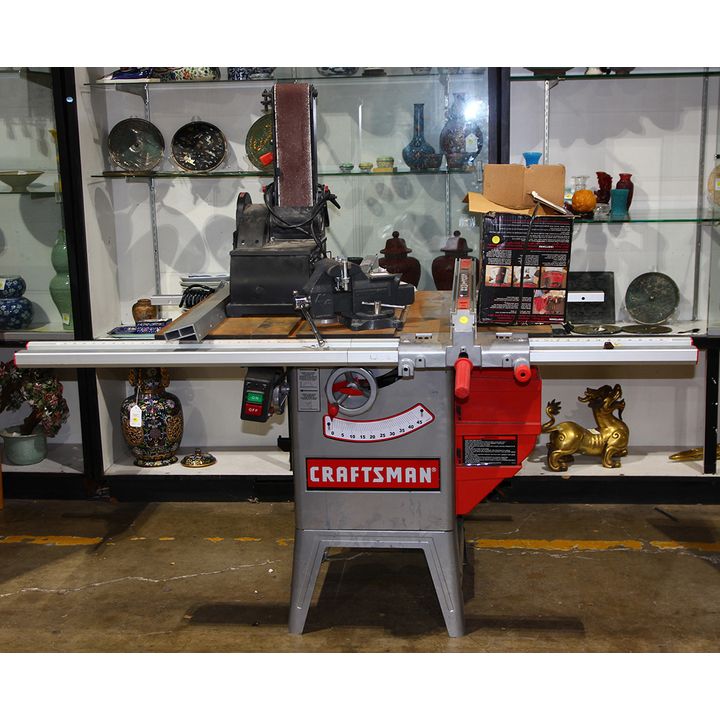 (lot of 4) Craftsman tool group, including a belt and disc sander mo