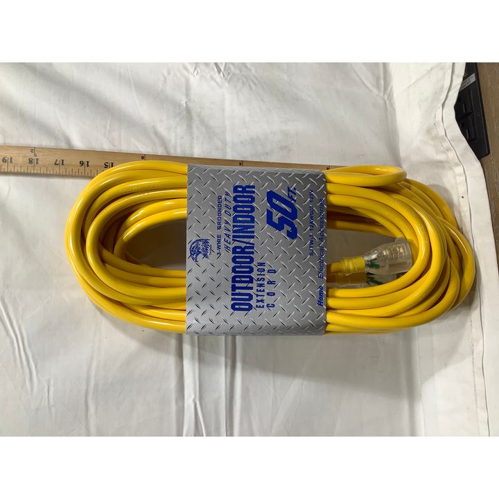The Eagle 3 Wire Grounded Heavy Duty Outdoor/Indoor Extension Cord 50ft 12AWG/3 125V