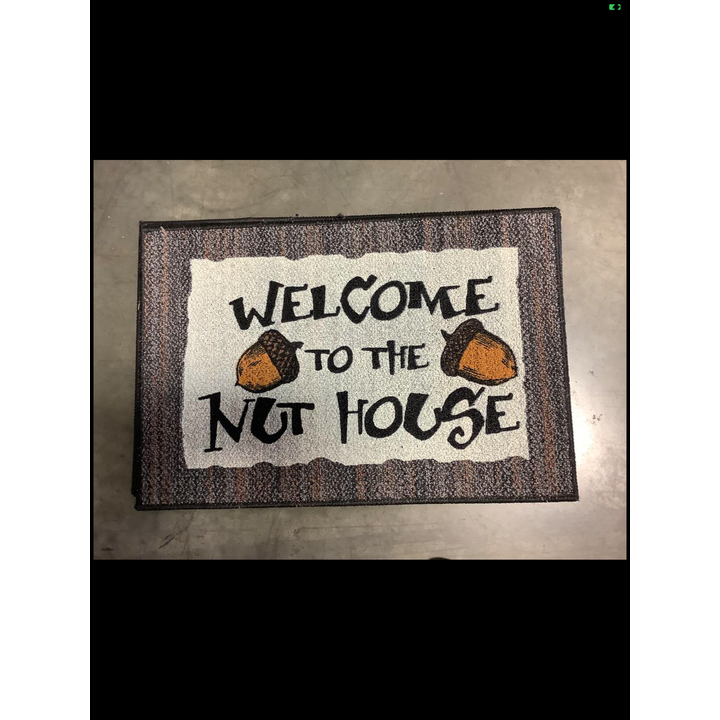 Welcome To The Nut House Door Mat 27x18