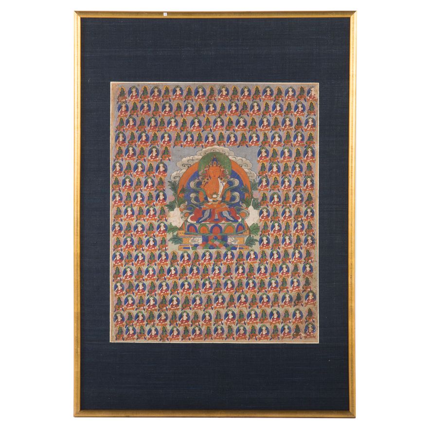 Tibetan painted thangka