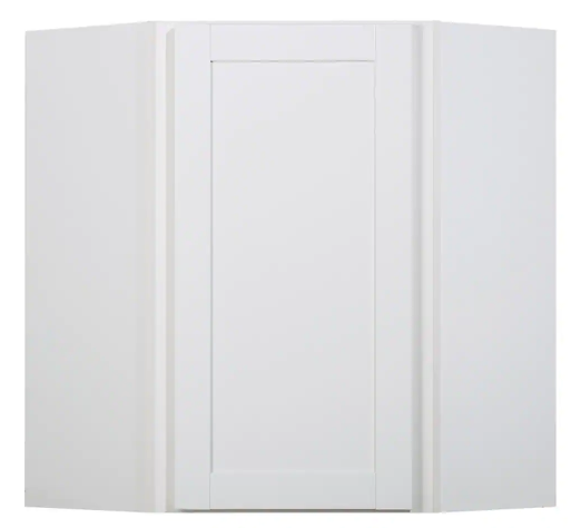 Hampton Bay Westfield Feather White Furniture Board Shaker Stock Corner