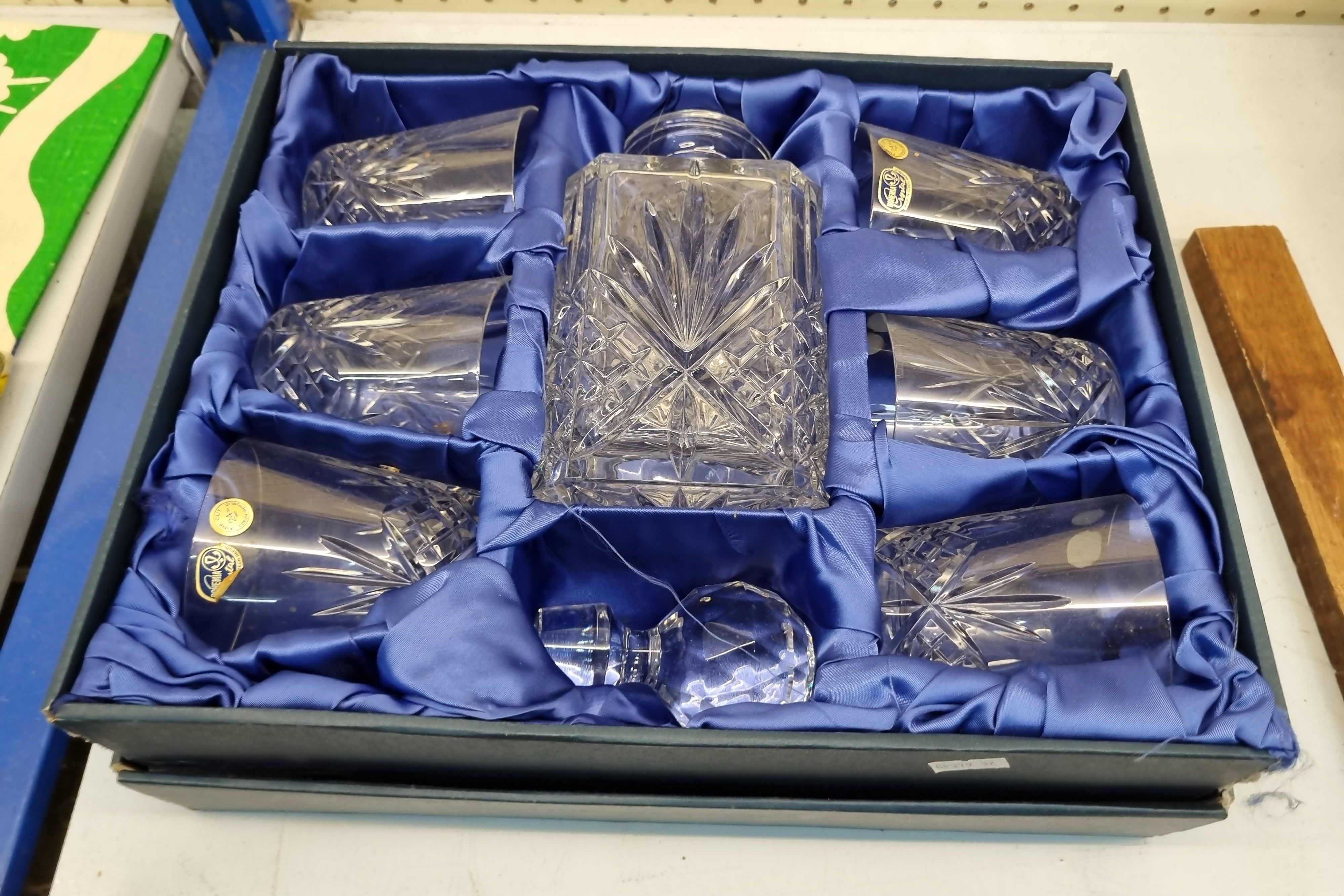 A BOHEMIA CRYSTAL OXFORD WHISKY SET